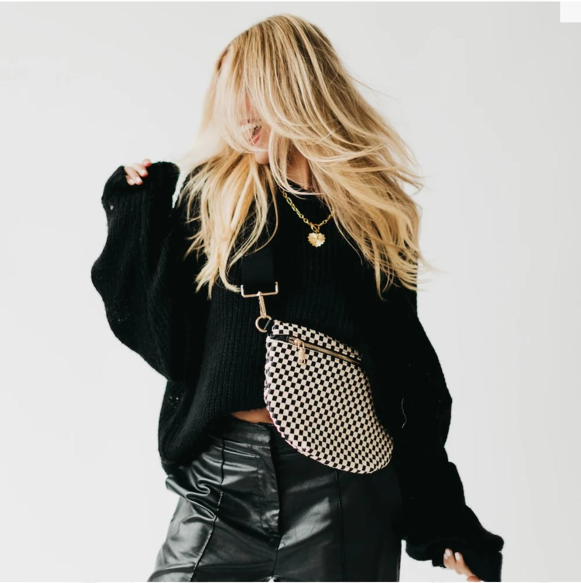 Pretty Simple Bum Bag Checkered Black