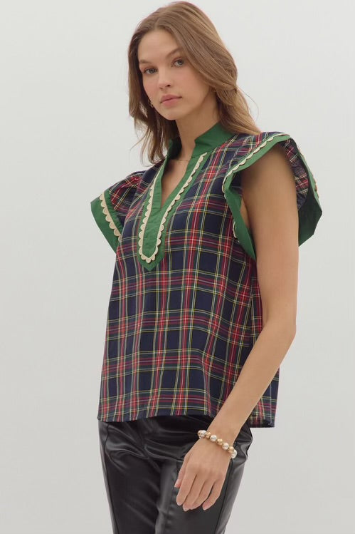 Back In Plaid Top