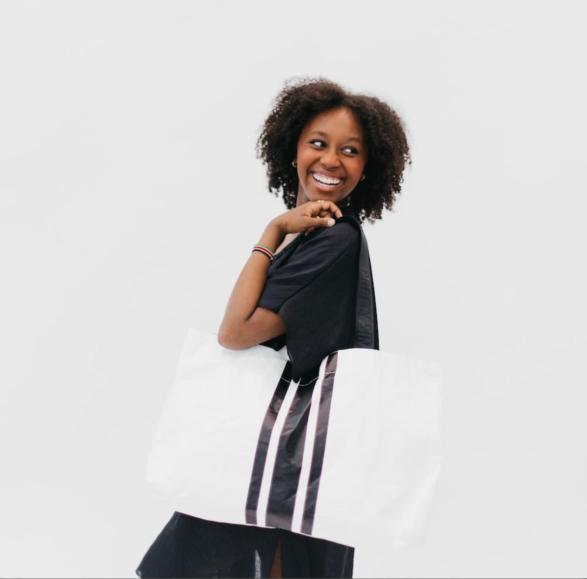 Pretty Simple Splash Proof Tote White/Black