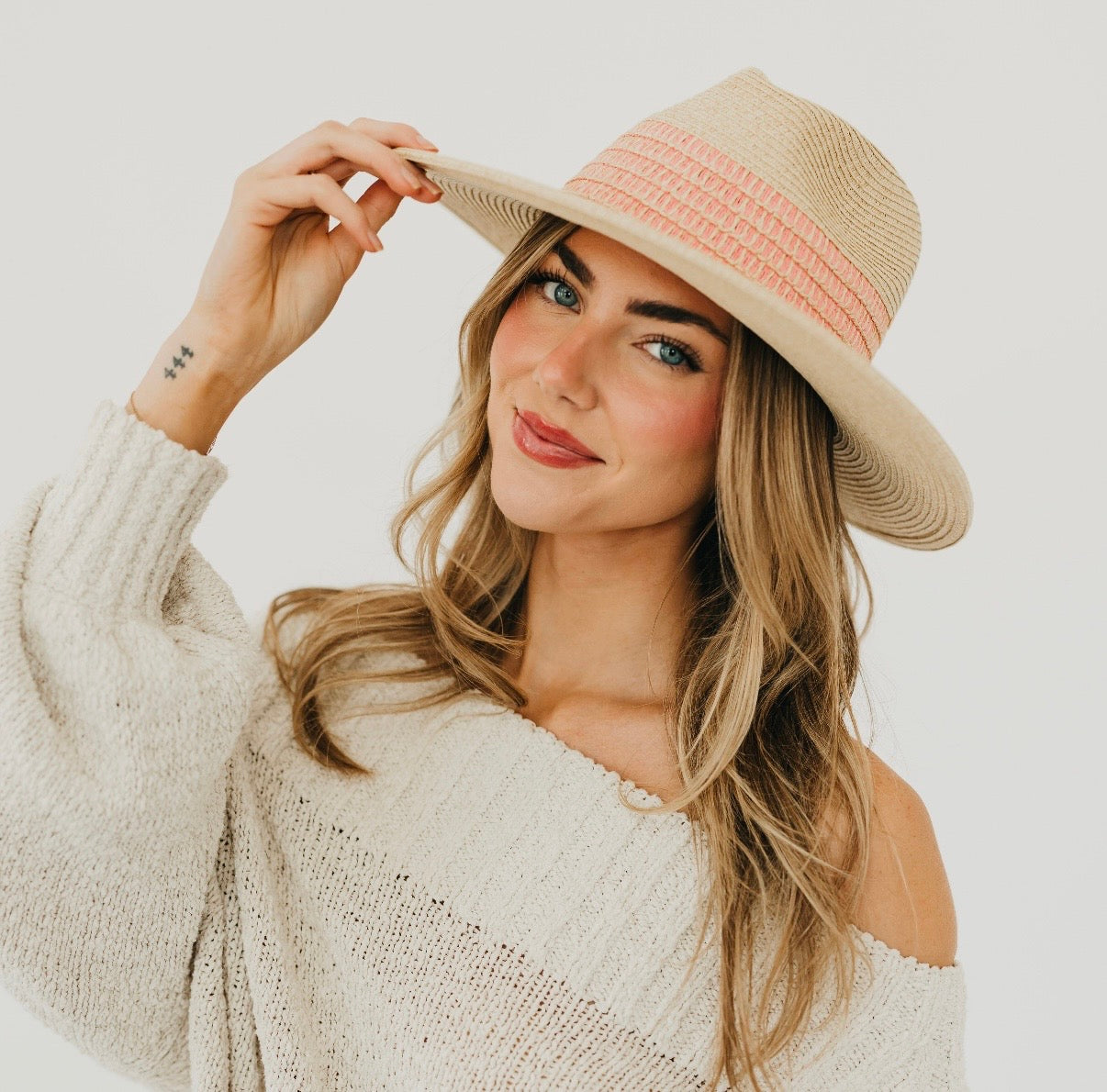 Pretty Simple Sun Hat Pink Trim