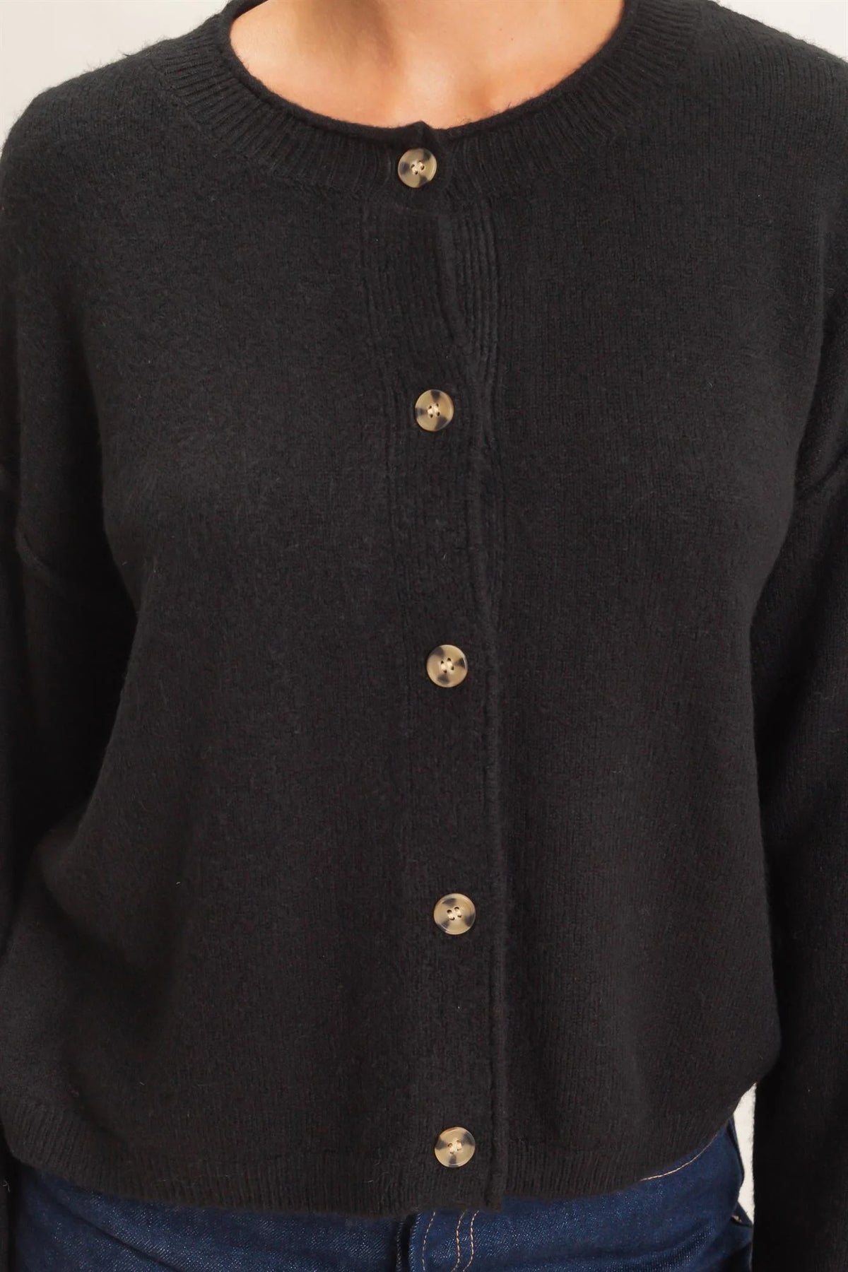 Morning Glory Cardigan Black
