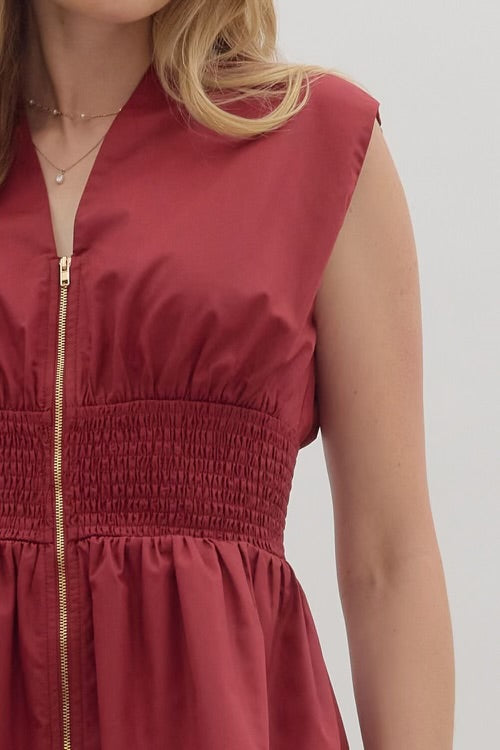Hello Darling Top Burgundy