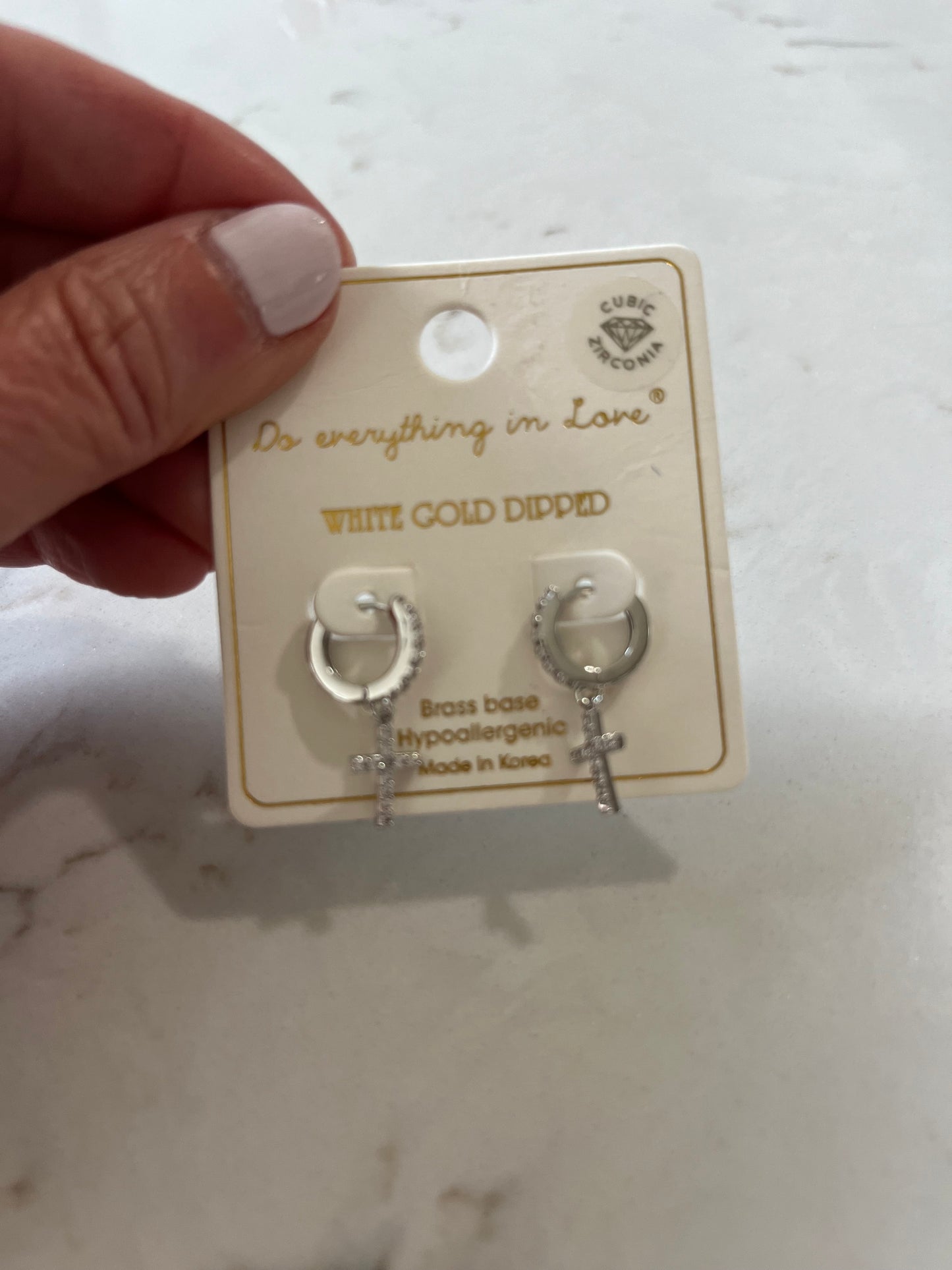 Lead Me To The Cross Earrings Silver