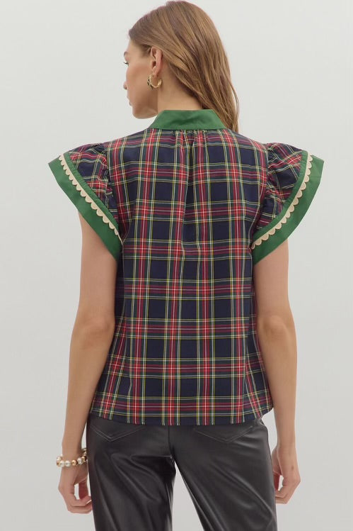 Back In Plaid Top