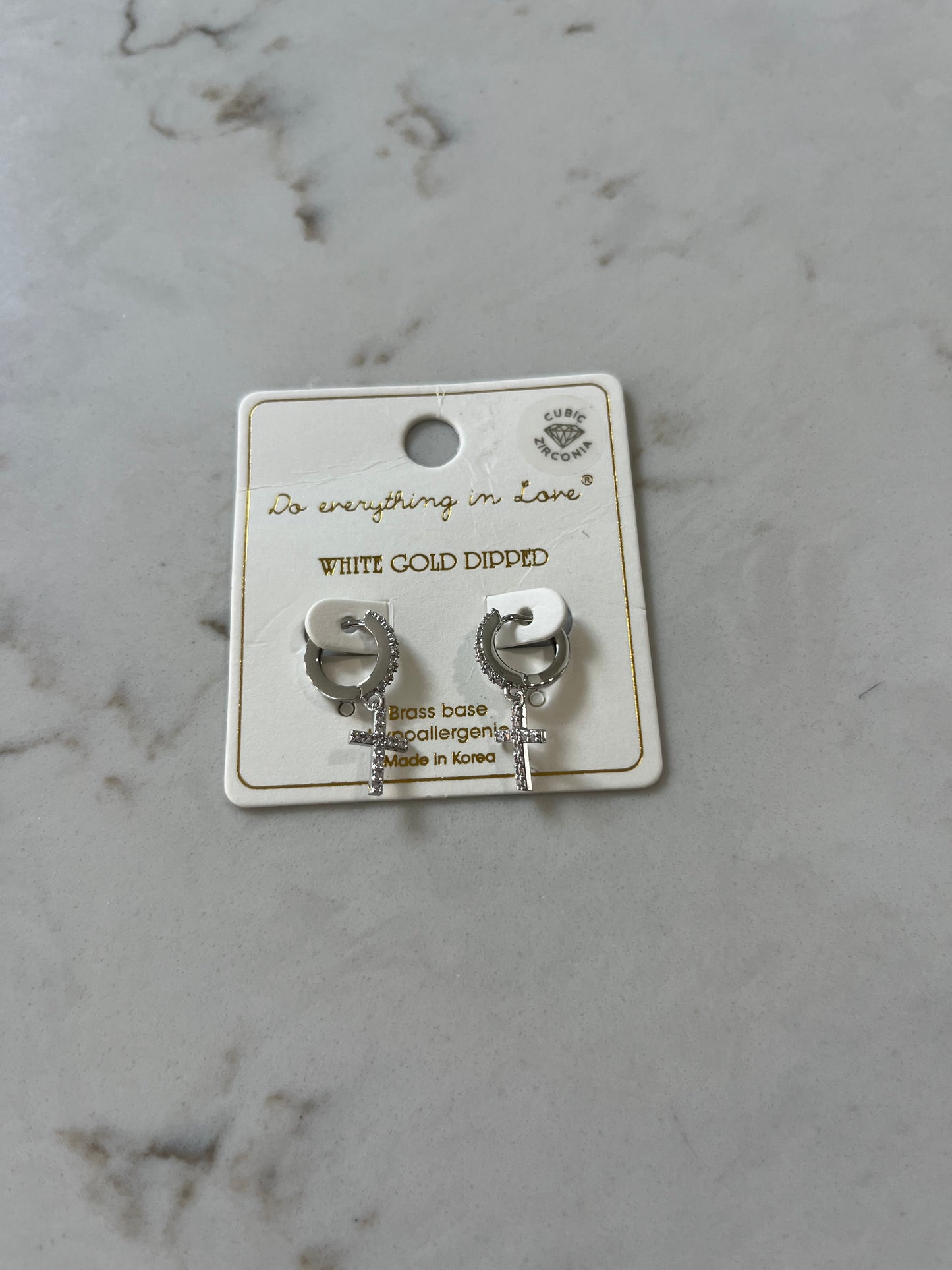 Lead Me To The Cross Earrings Silver