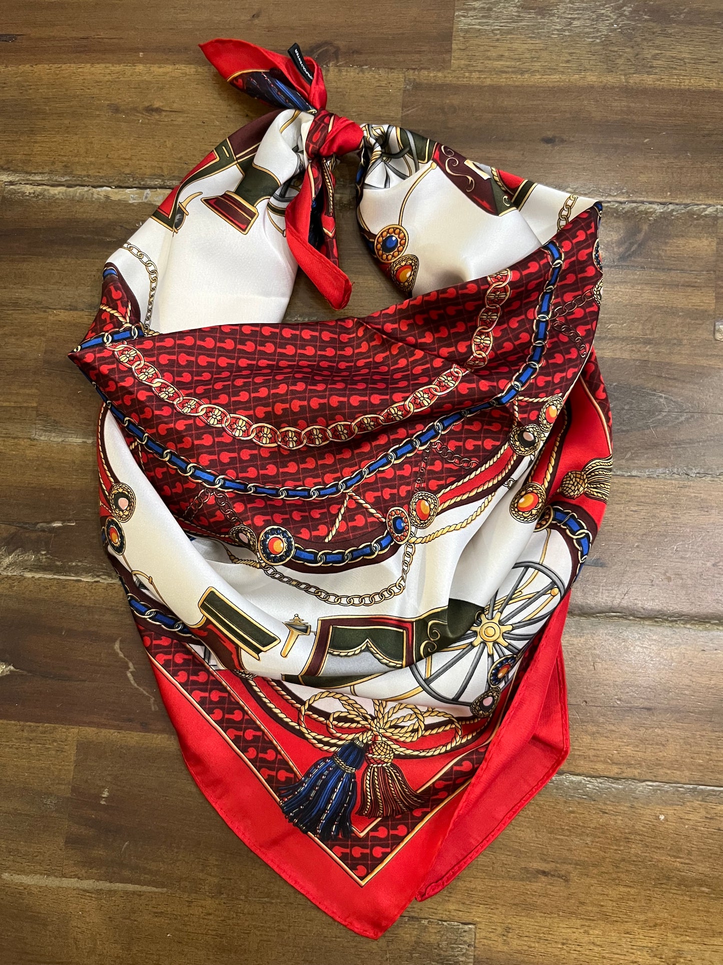 Save The Day Scarf Red Print