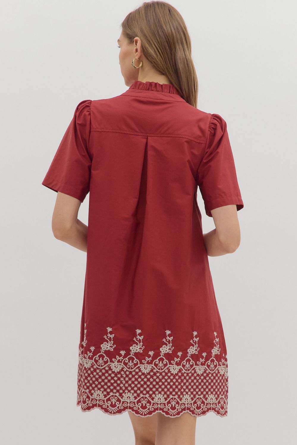 Look My Way Dress Burgundy