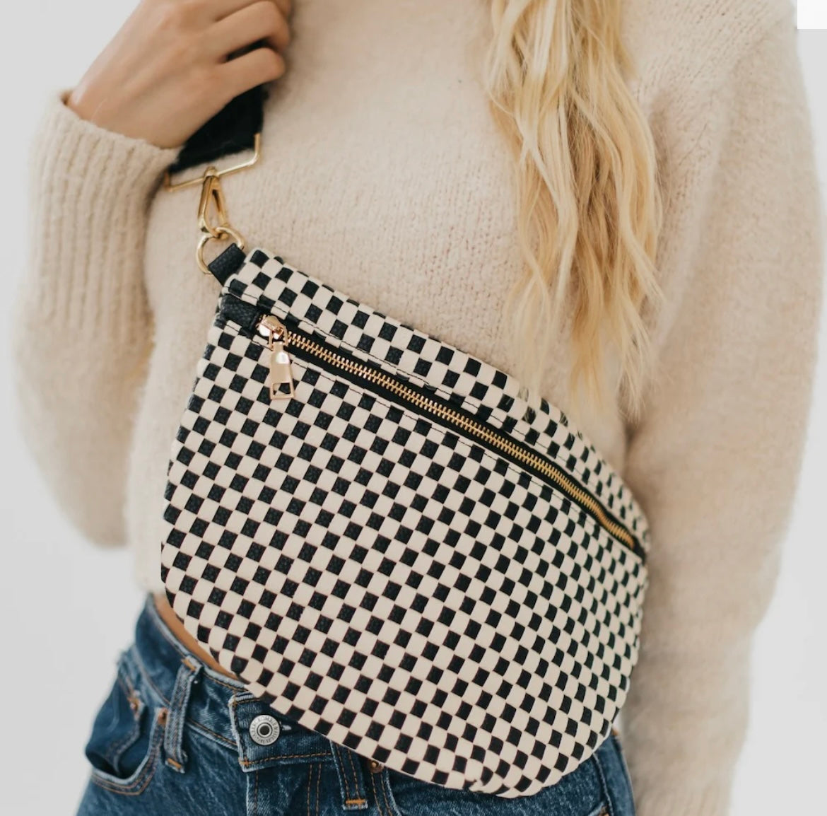 Pretty Simple Bum Bag Checkered Black