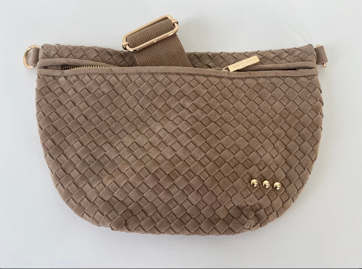 Pretty Simple Suede Bum Bag Taupe