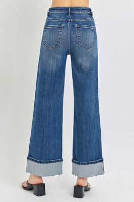Risen Tummy Control Cuffed Jeans