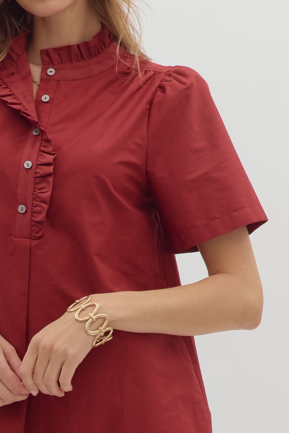 Look My Way Dress Burgundy