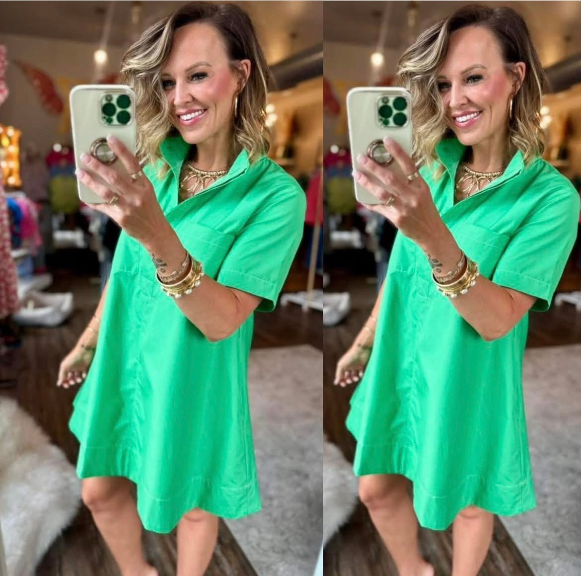 Love Shack Dress Green
