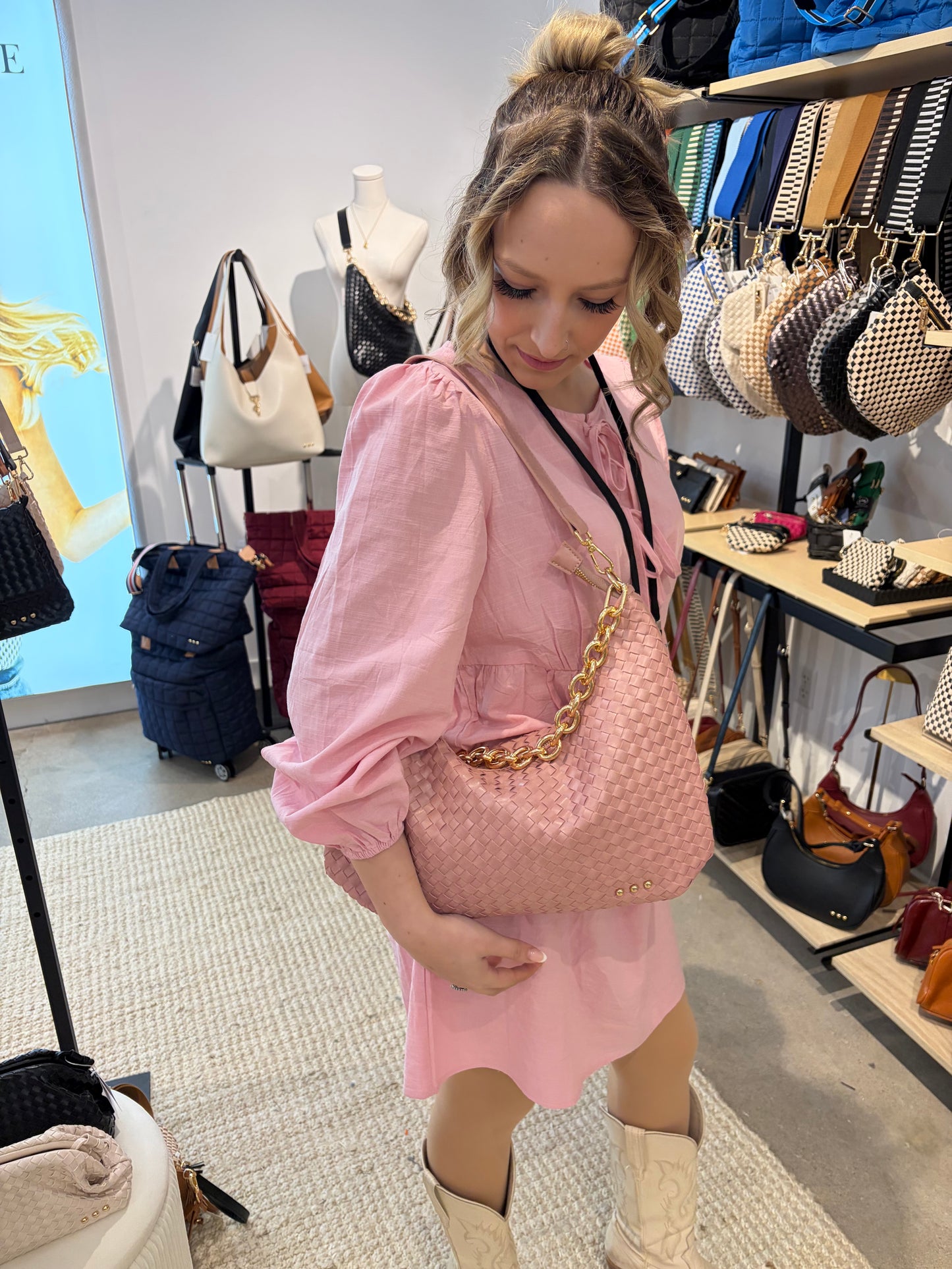 Pretty Simple Shoulder Bag Dusty Rose Pink