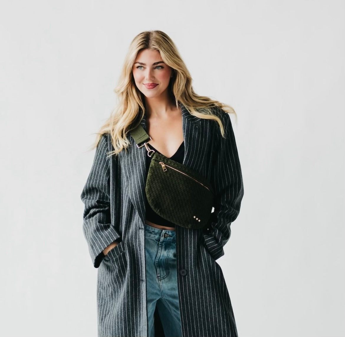 Pretty Simple Suede Bum Bag Olive