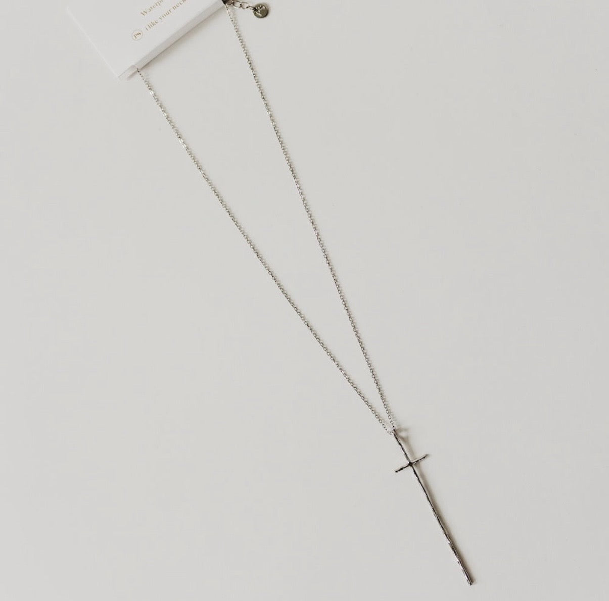 Pretty Simple Modern Cross Silver Necklace