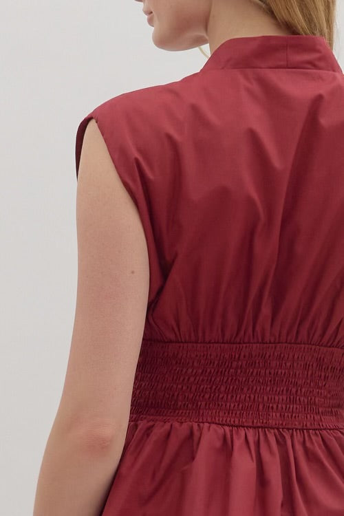 Hello Darling Top Burgundy