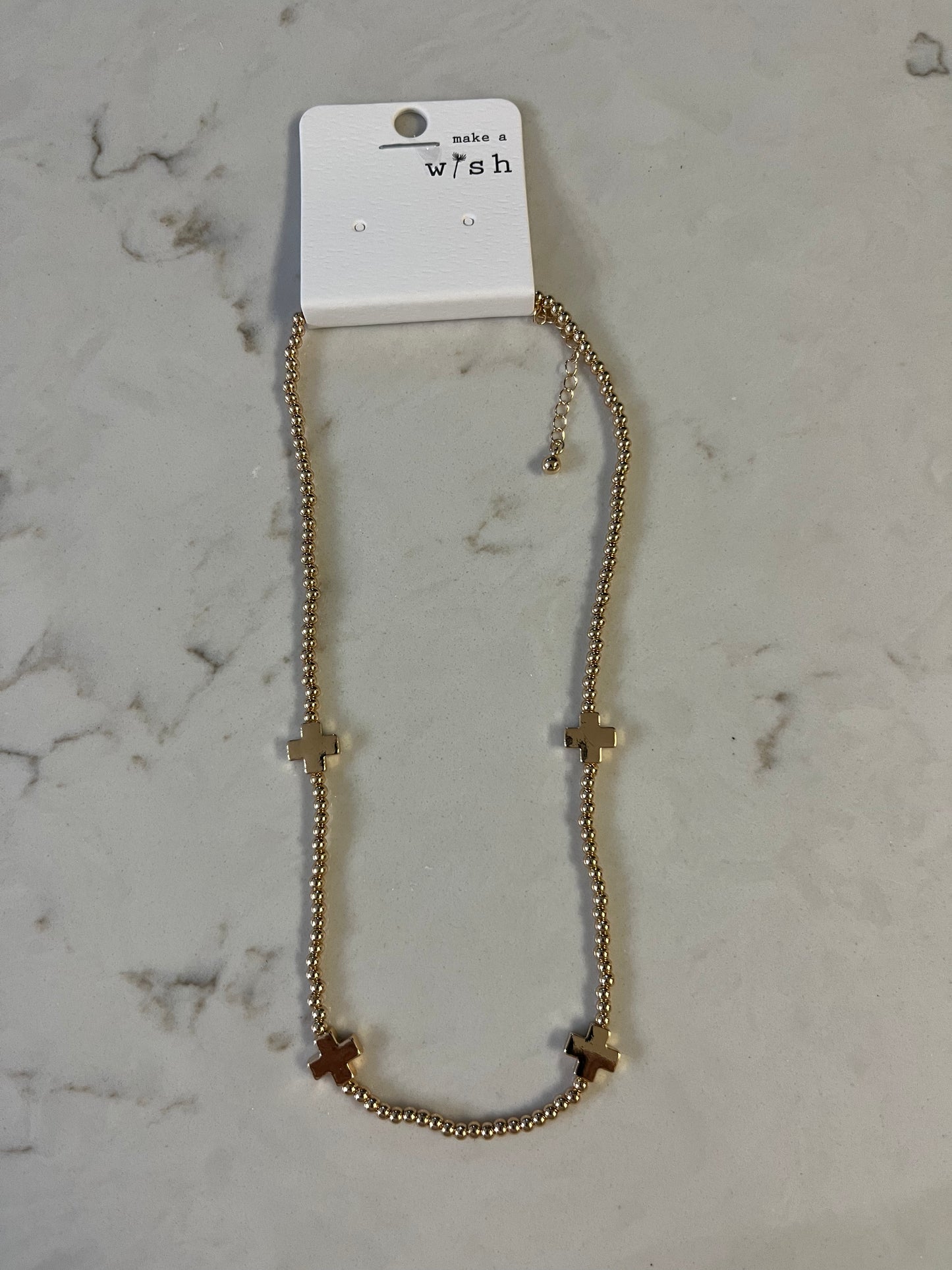Cross Me Necklace Gold
