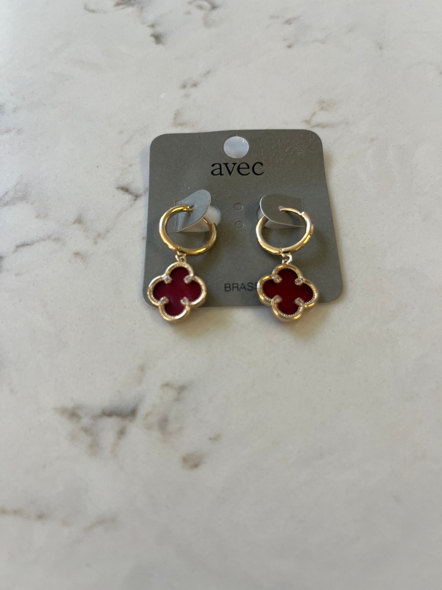 Redemption Earrings Burgundy