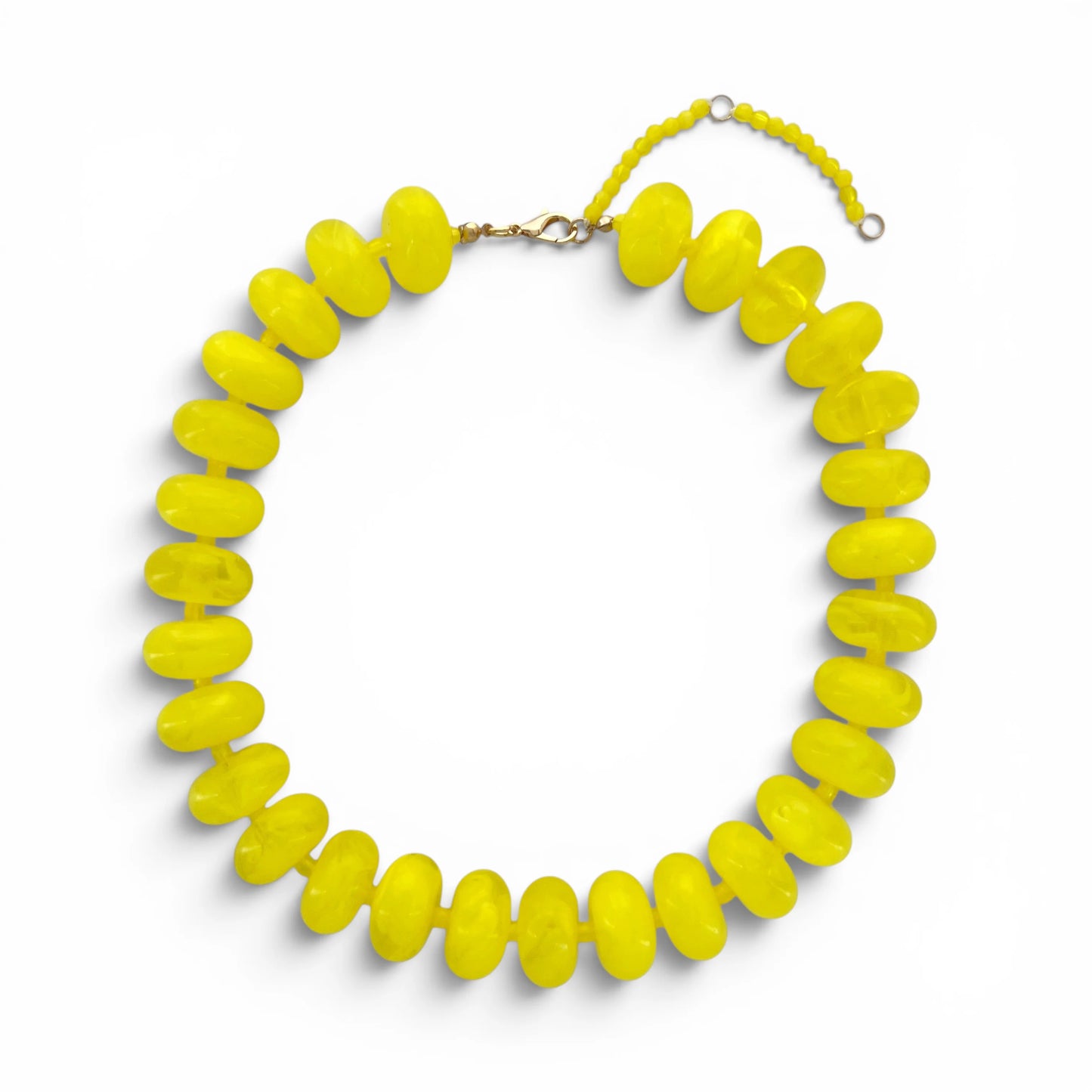 Color Me Happy Bead Necklace Yellow