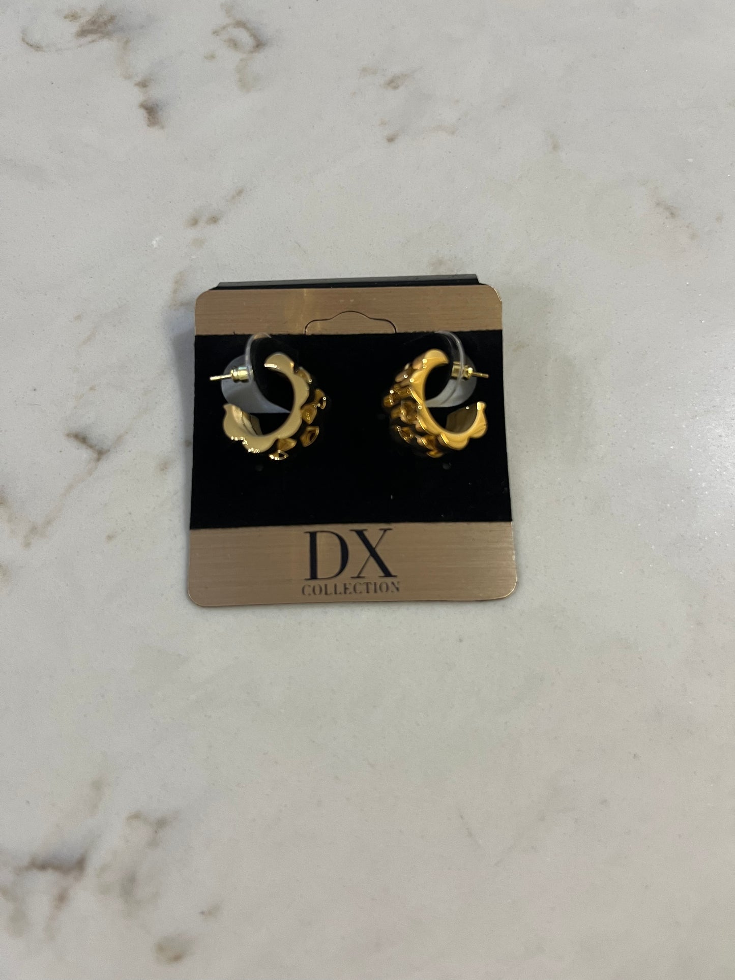 Watch Band Hoop Earrings Gold