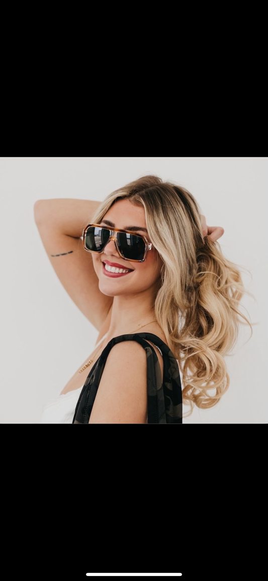 Pretty Simple Retro Tortoise Aviator Sunglasses