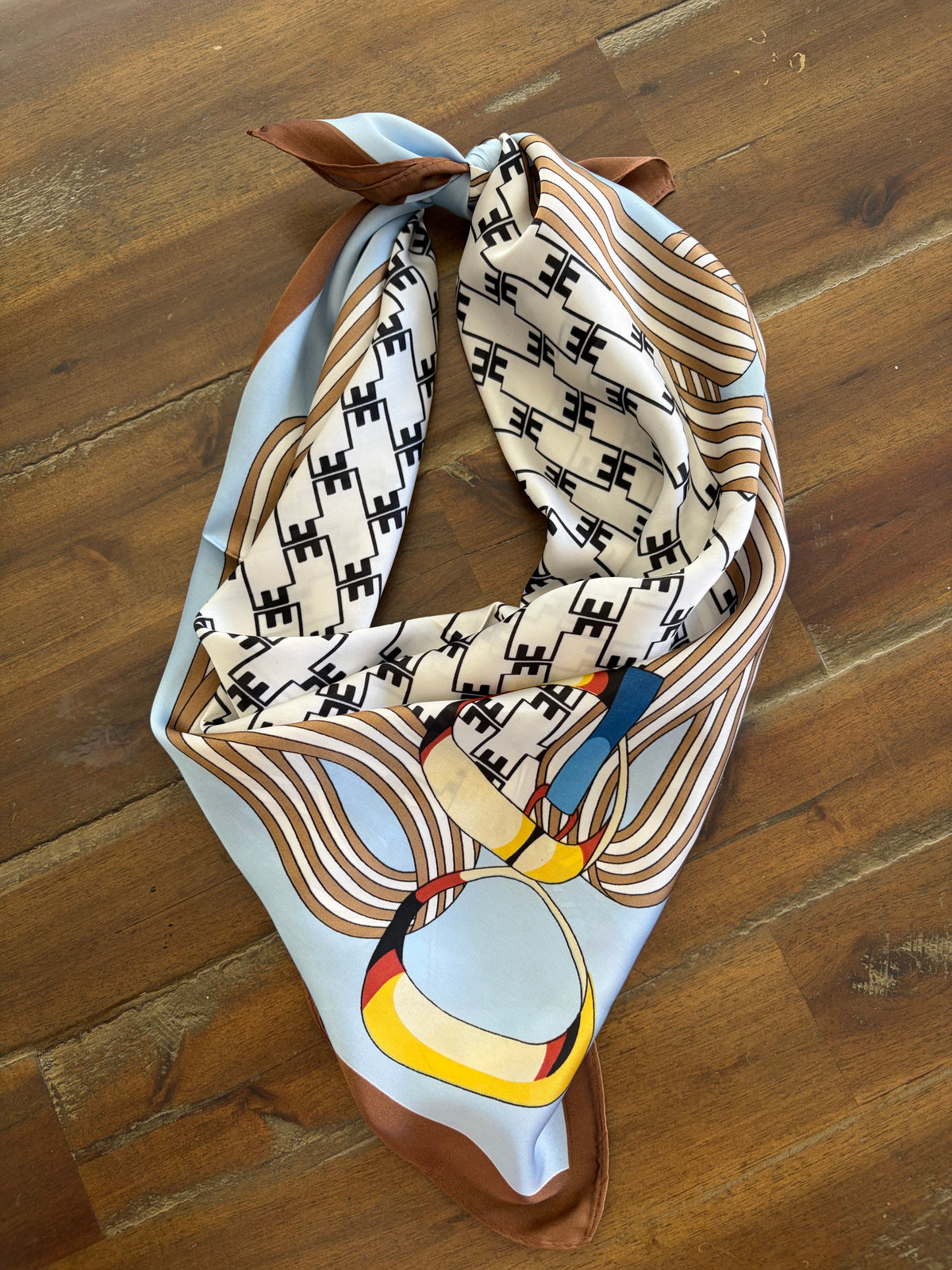 Save The Day Scarf Brown Print