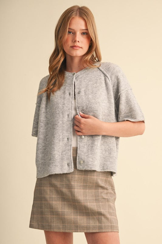 Coffee Dreams Top Heather Grey