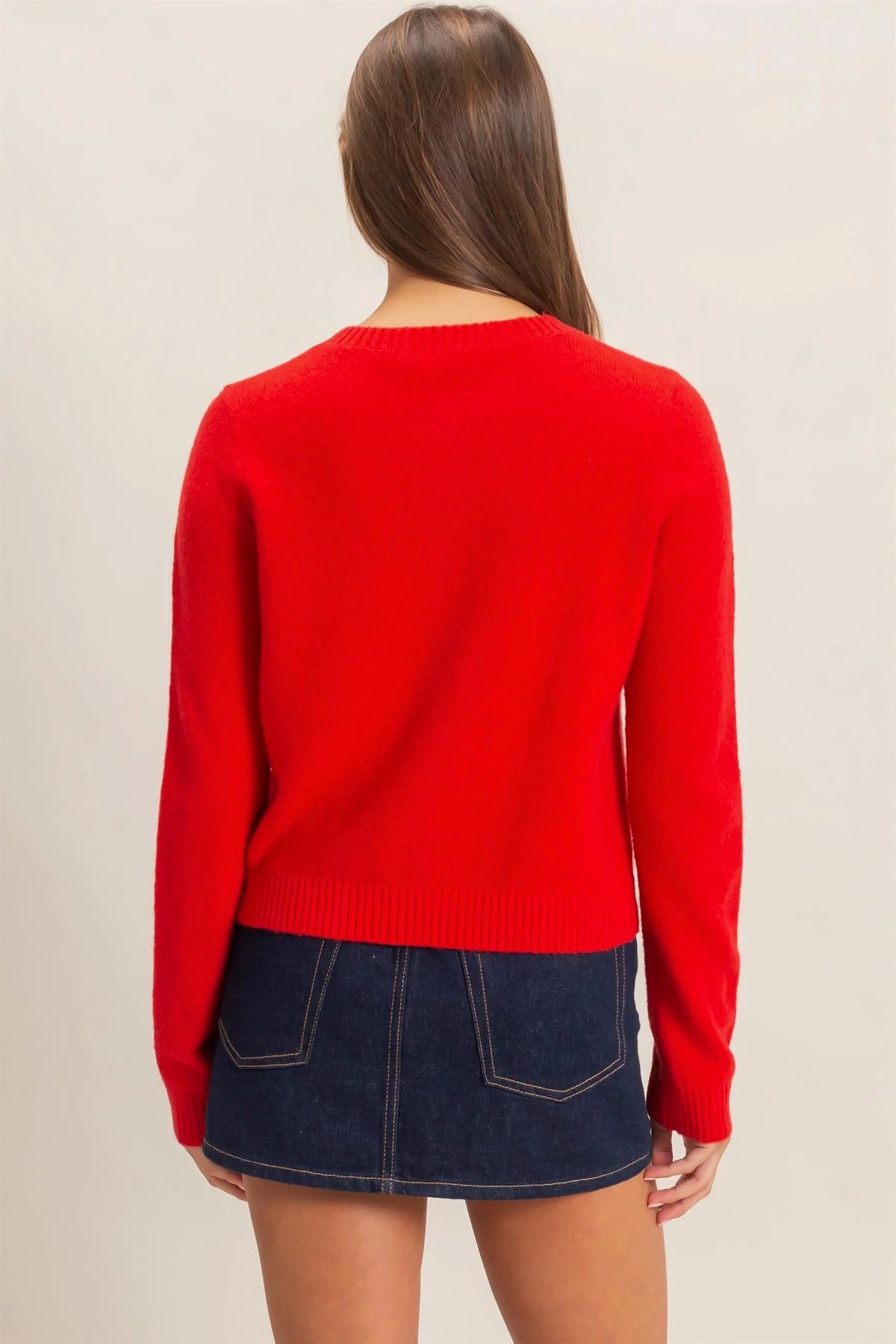 Out And About Cardigan Red