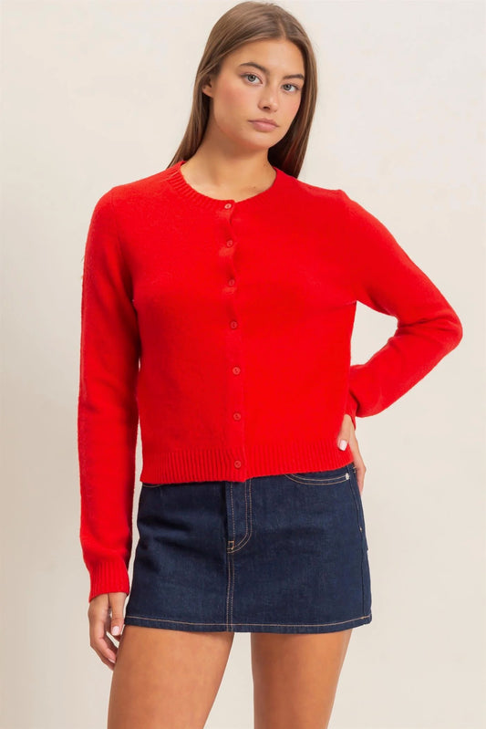 Out And About Cardigan Red
