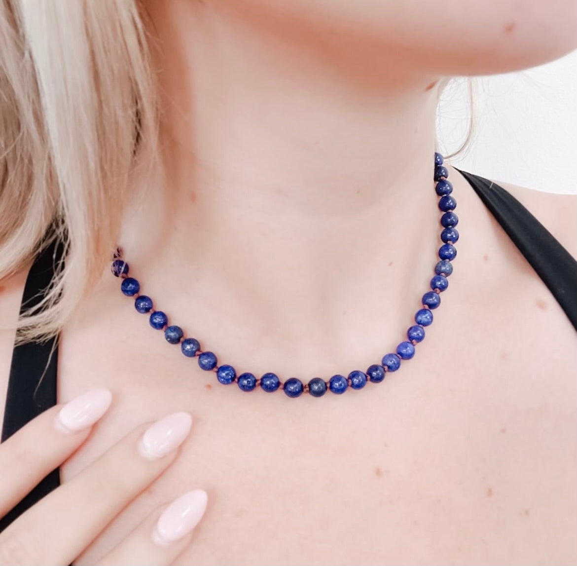 Treasure Beauty Stone Necklace Lapis