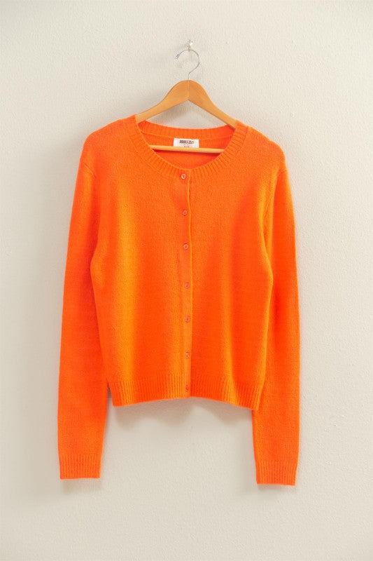 Second Chance Cardigan Sweater Orange