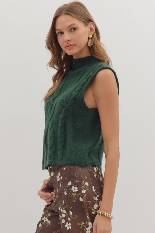 Coco Dreams Sweater Top Hunter Green