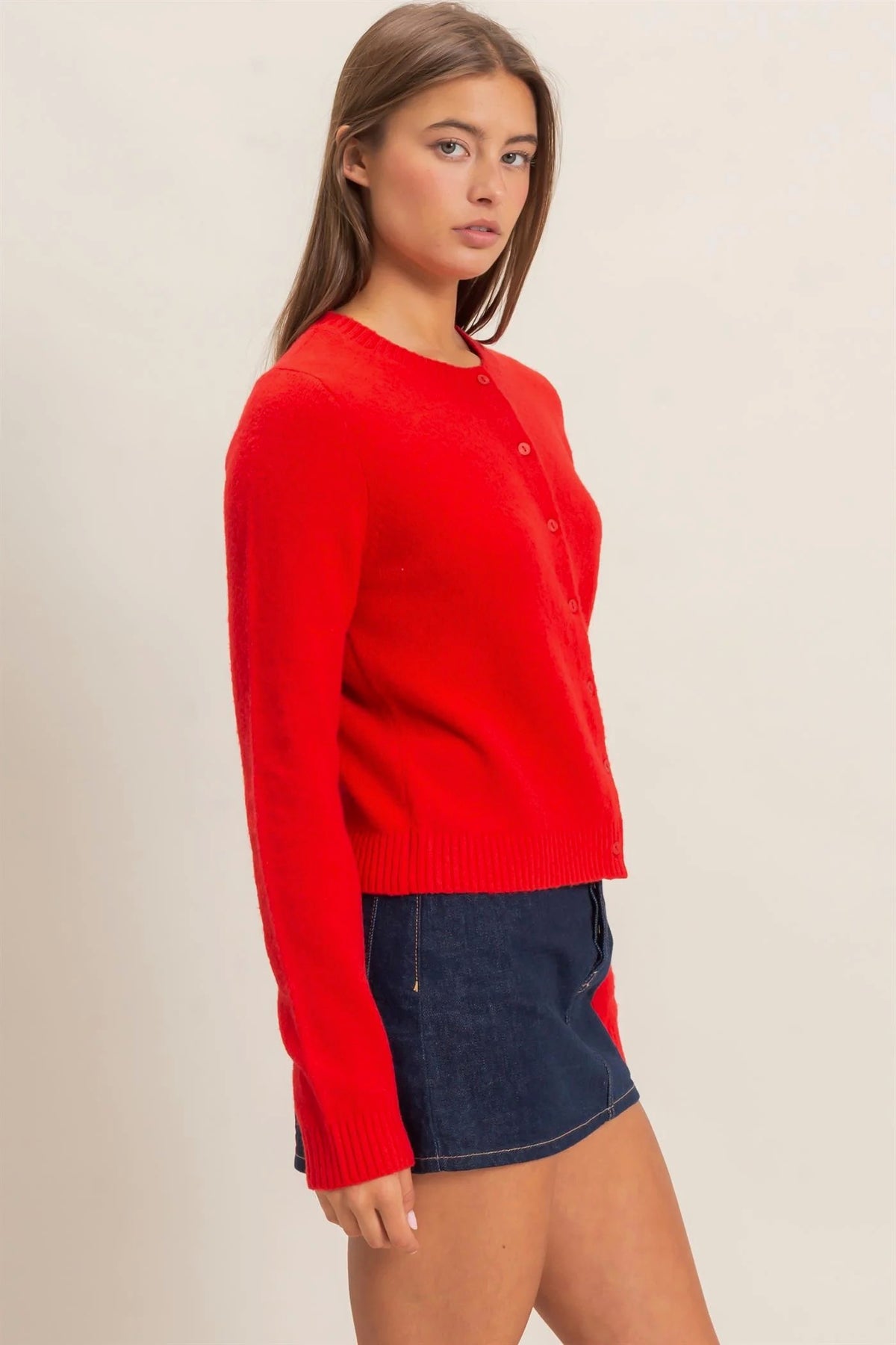 Out And About Cardigan Red