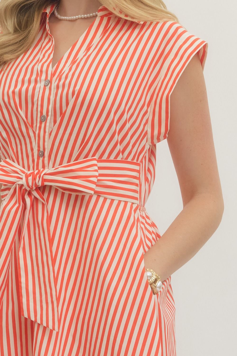 Mrs. Trendsetter Dress Red/Off White