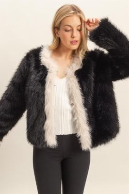 Fur Baby Jacket Black/Cream