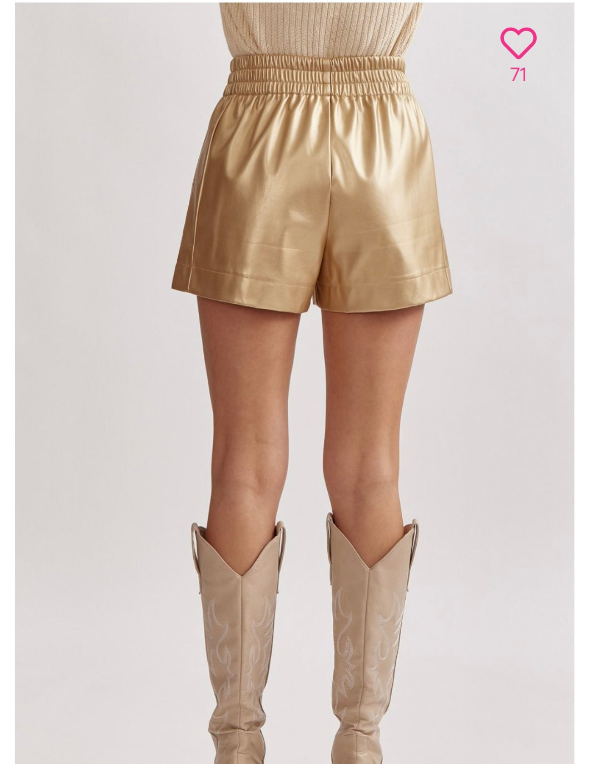 Gold Mine Faux Leather Shorts