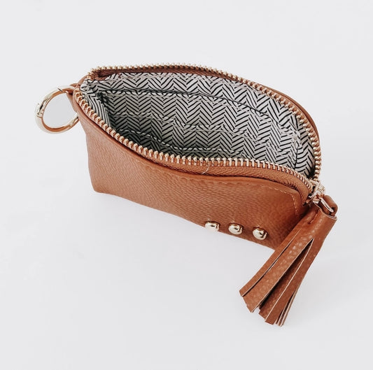 Pretty Simple Card Holder Wallet Woven Chestnut