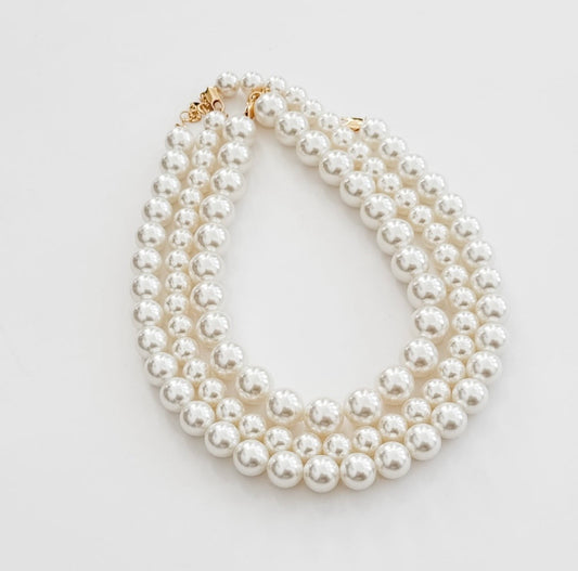 Pretty Simple Triple Strand Chunky Pearls