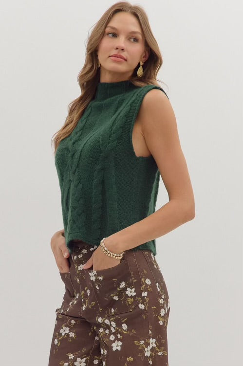 Coco Dreams Sweater Top Hunter Green