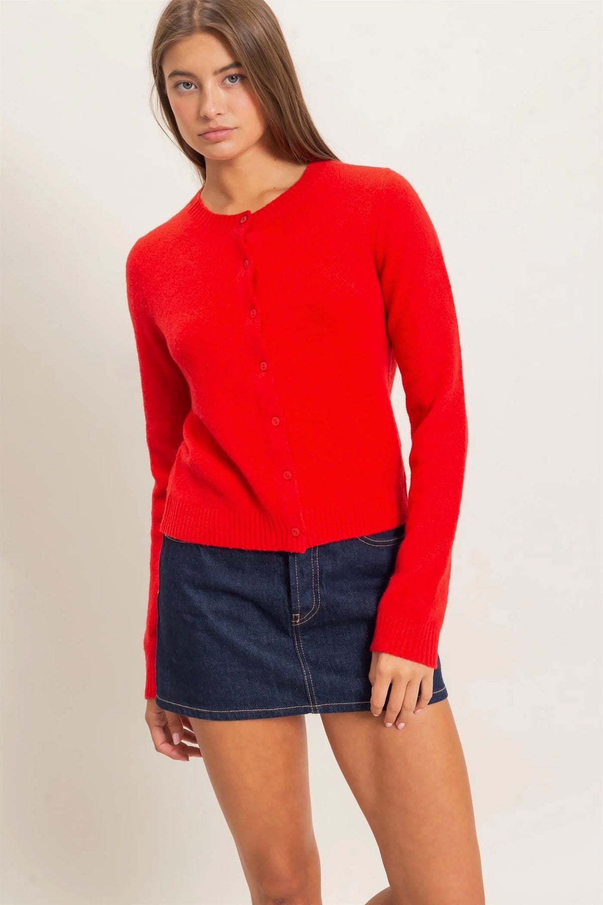 Out And About Cardigan Red