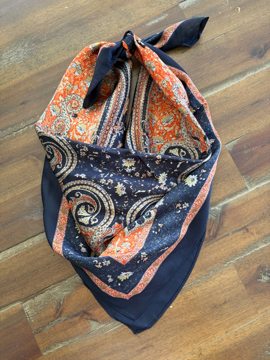 Save The Day Scarf Navy Print