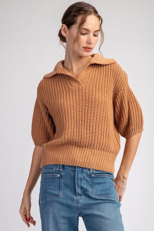 Coffee Date Sweater Top