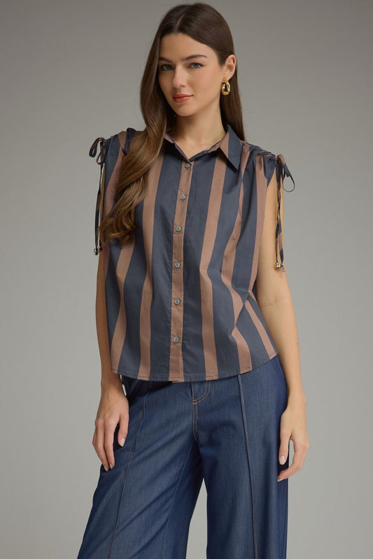 Over It Top Navy/Brown