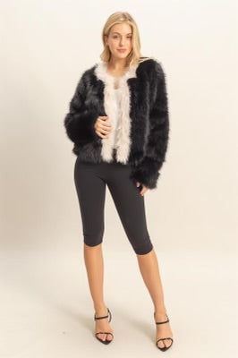 Fur Baby Jacket Black/Cream