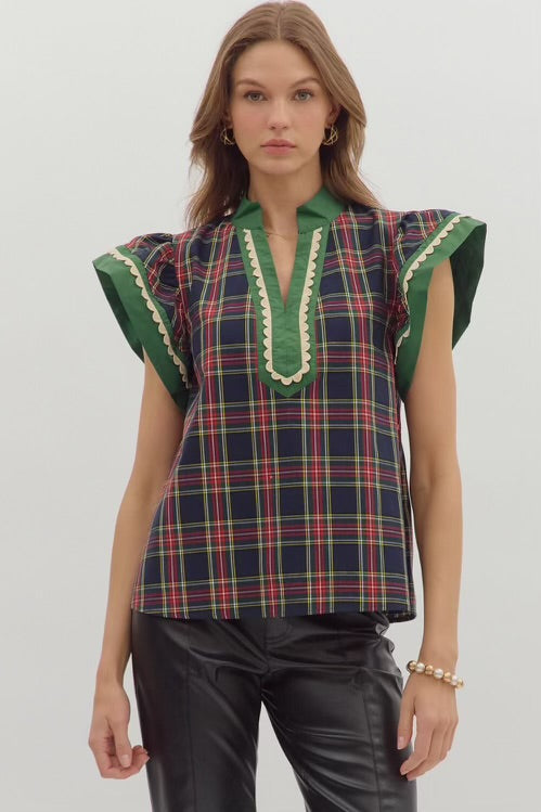 Back In Plaid Top