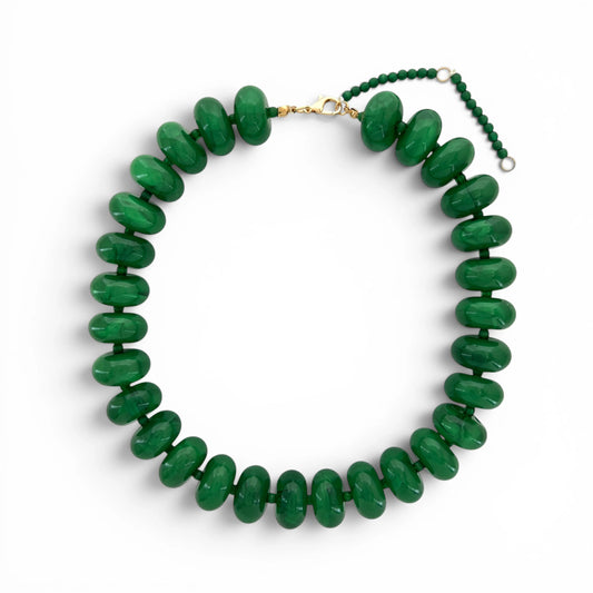 Color Me Happy Bead Necklace Jade Gree