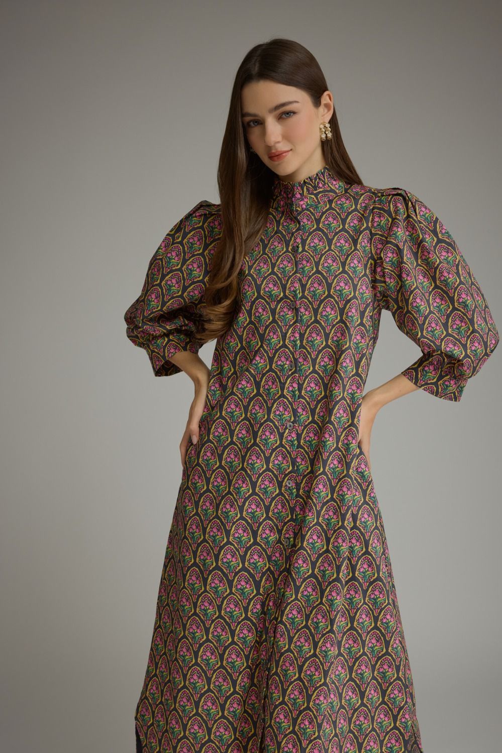 Midnight Botanical Dress