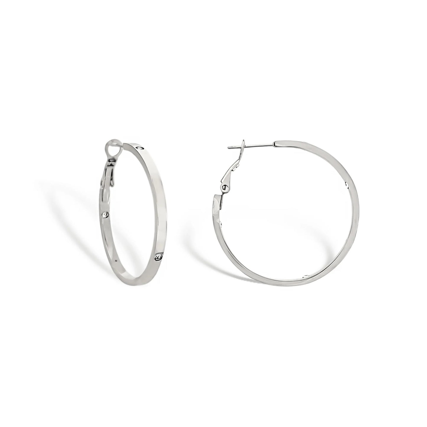 OMG Bling Silver Hoops