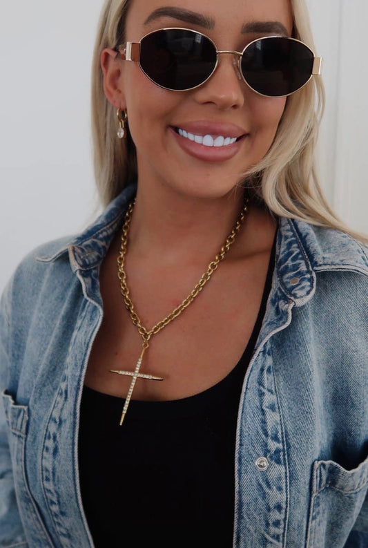 Chansuttpearls Cross Necklace