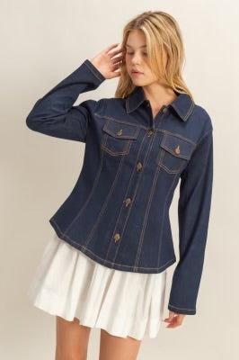Take Me Home Denim Top